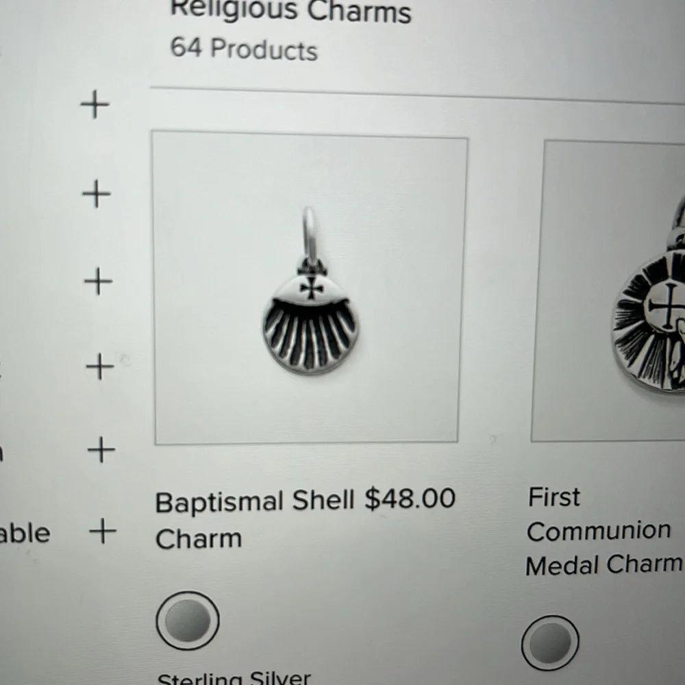James Avery silver charm bracelet crosses, doves, sheep & shells Christian theme - Picture 9 of 10